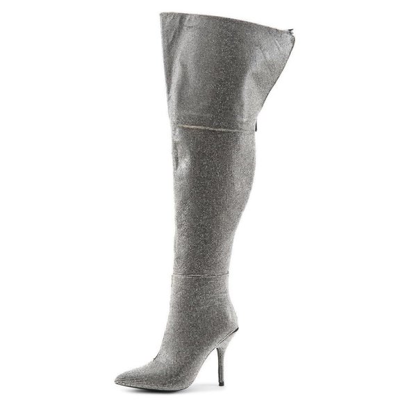 Sparkly Rhinestone Thigh High Boots - Picture 9 of 9